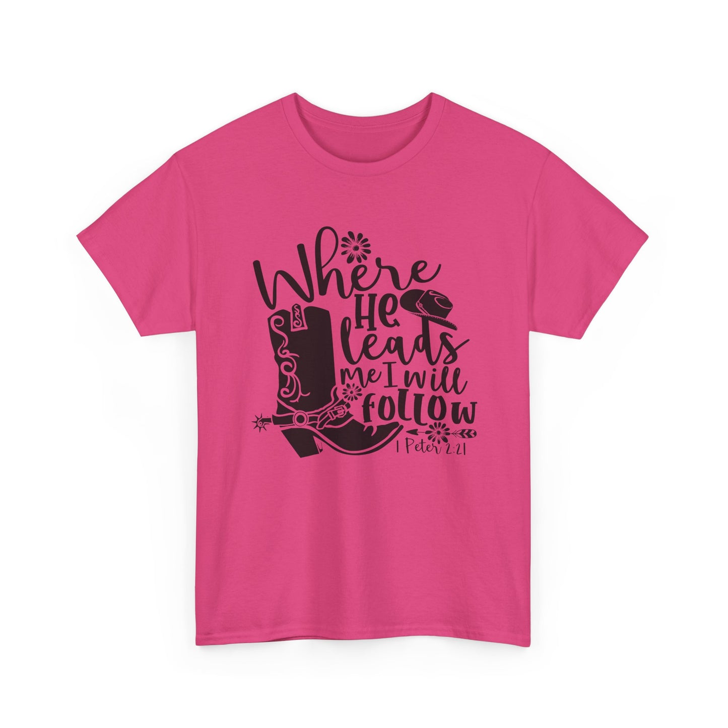 "Where He leads, I will follow" - 1 Peter 2:21 - Tank Top