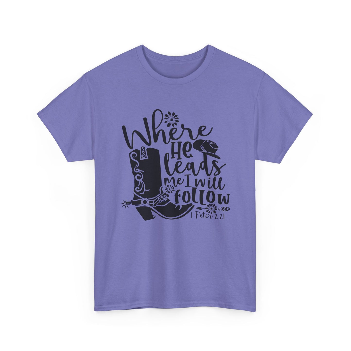 "Where He leads, I will follow" - 1 Peter 2:21 - Tank Top
