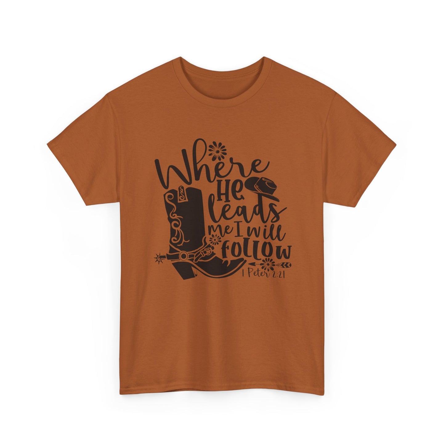 "Where He leads, I will follow" - 1 Peter 2:21 - Tank Top