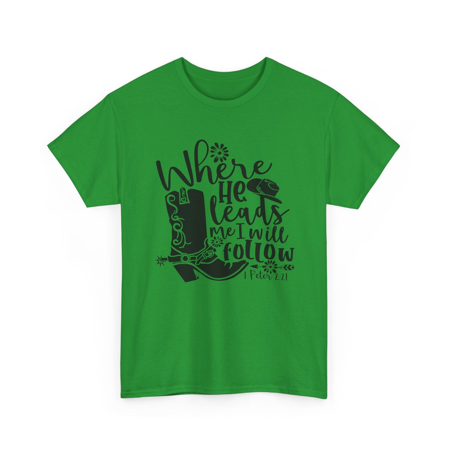 "Where He leads, I will follow" - 1 Peter 2:21 - Tank Top