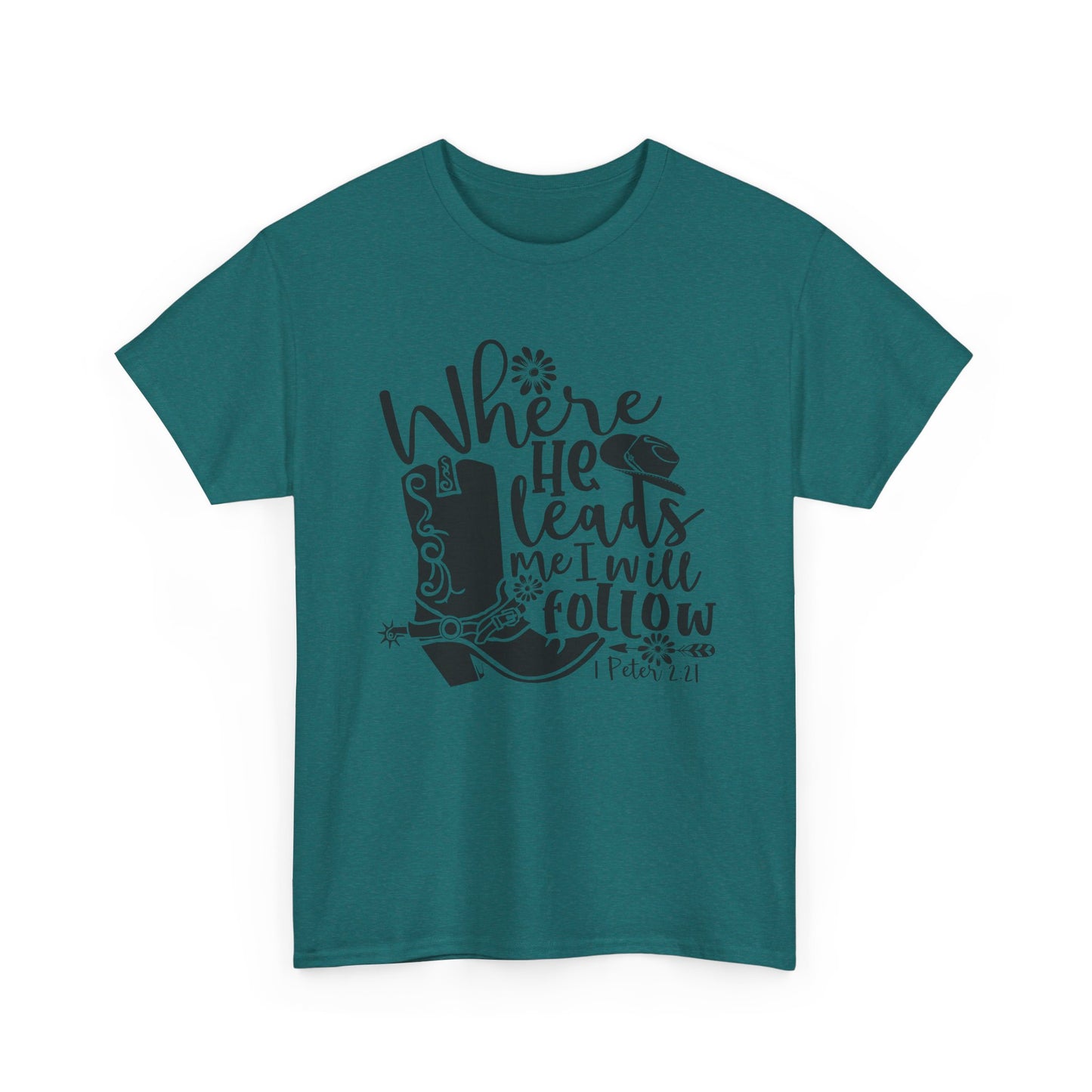 "Where He leads, I will follow" - 1 Peter 2:21 - Tank Top